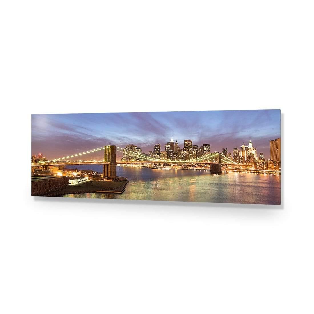 New York Skyline at Night (Long) - Wall Art Designs - 421_AL_H WAD_AP - 030 - EDG_90x30_NONE