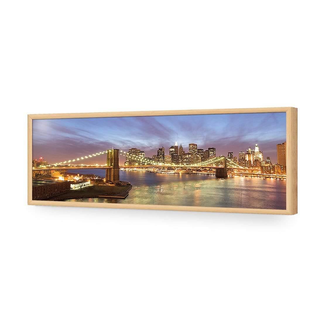 New York Skyline at Night (Long) - Wall Art Designs - 421_AL_H WAD_AP - 030 - EDG_90x30_S - 2538 - OAK