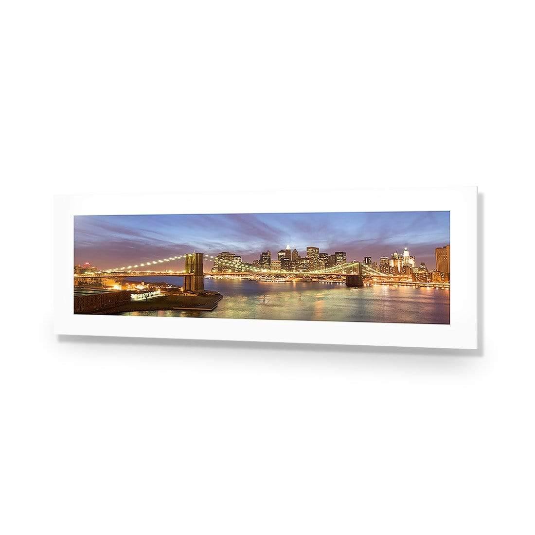 New York Skyline at Night (Long) - Wall Art Designs - 421_AL_H WAD_AP - 030 - MAT_90x30_NONE