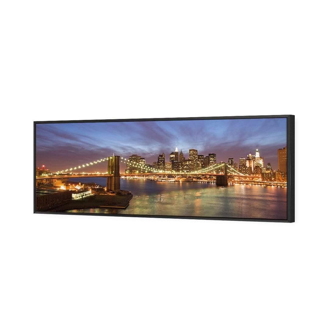 New York Skyline at Night (Long) - Wall Art Designs - 421_AL_H WAD_CP - MPY - 260 - M - S - S_60x20_S - 1550 - BLK