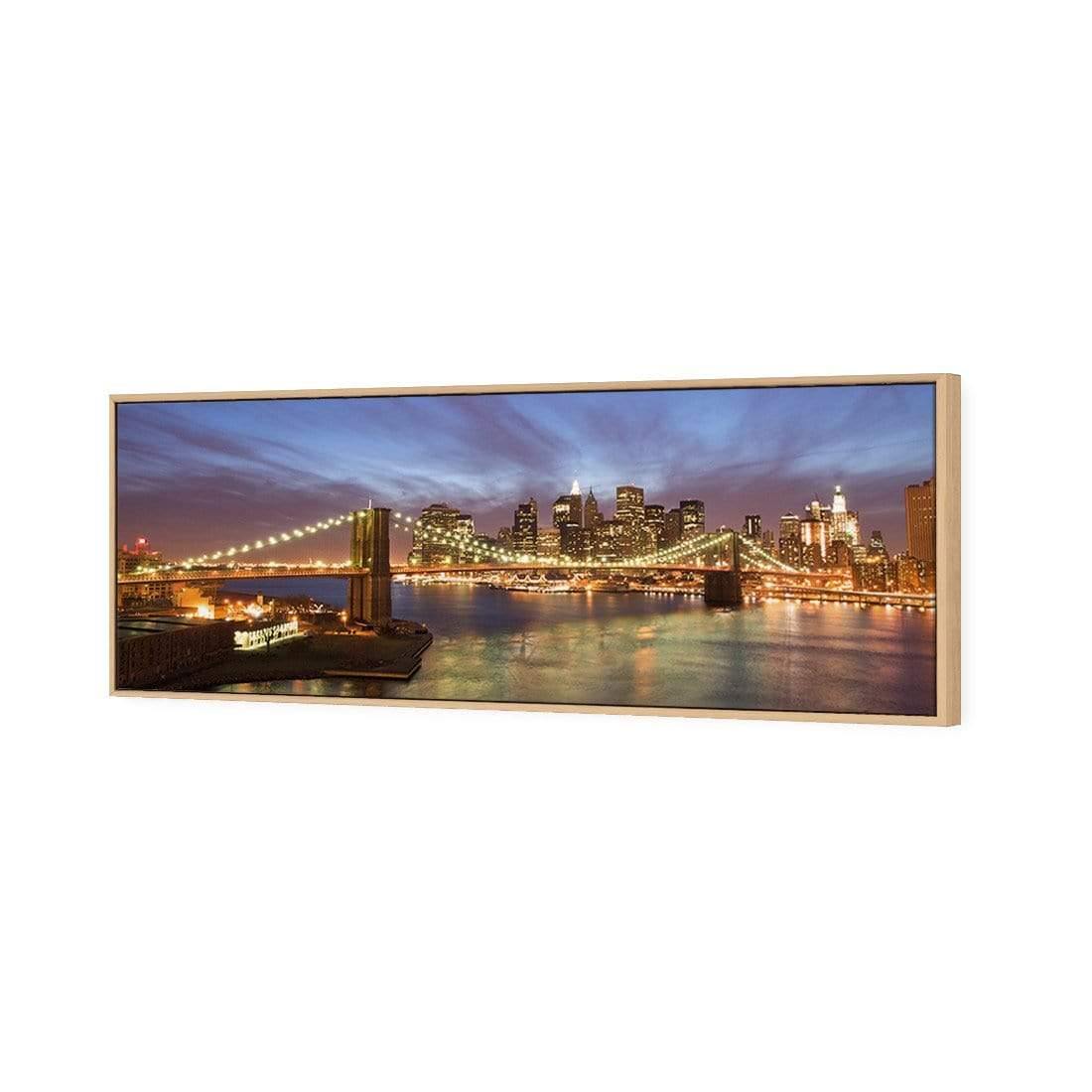 New York Skyline at Night (Long) - Wall Art Designs - 421_AL_H WAD_CP - MPY - 260 - M - S - S_60x20_S - 1550 - OAK