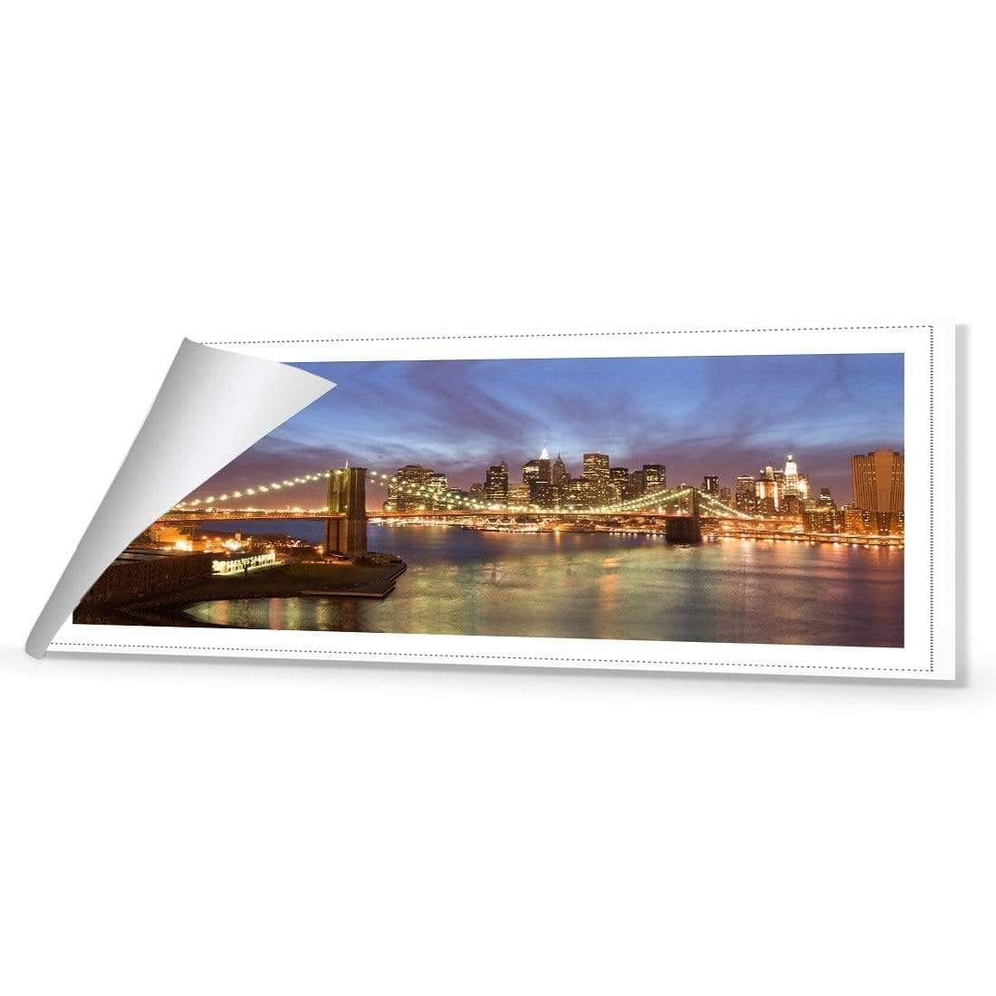 New York Skyline at Night (Long) - Wall Art Designs - 421_AL_H WAD_CP - MPY - 260 - M - R_60x20_NONE