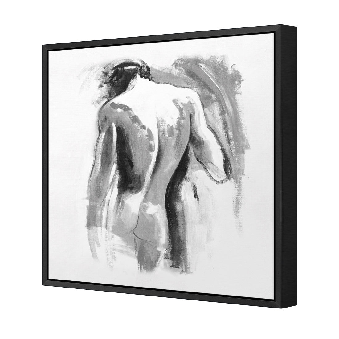 Nude Man, Black and White (Square) - Wall Art Designs - 132_BS_Q WAD_CP - MPY - 260 - M - S - S_37x37_S - 1550 - BLK