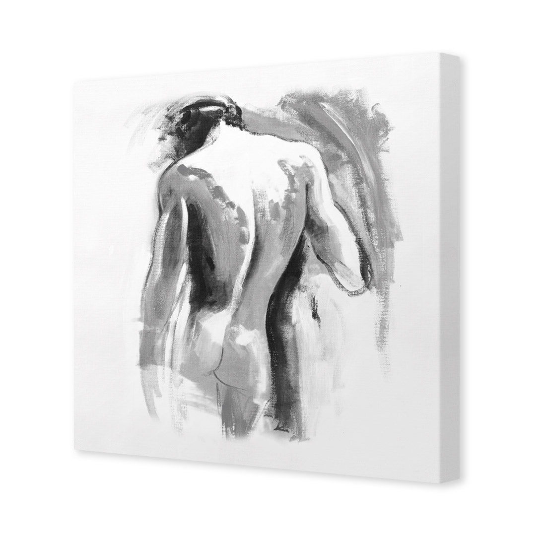 Nude Man, Black and White (Square) - Wall Art Designs - 132_BS_Q WAD_CP - MPY - 260 - M - S - S_37x37_NONE