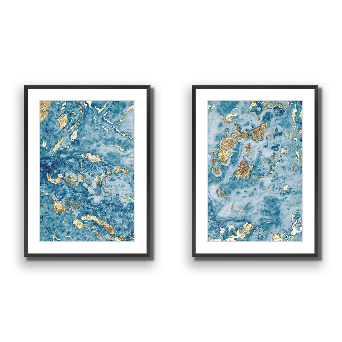 Nuggets Abstract Perfect Pair - Wall Art Designs - SET2_5022_AR_V WAD_AP - 030 - MAT_45x30_S - 2538 - BLK