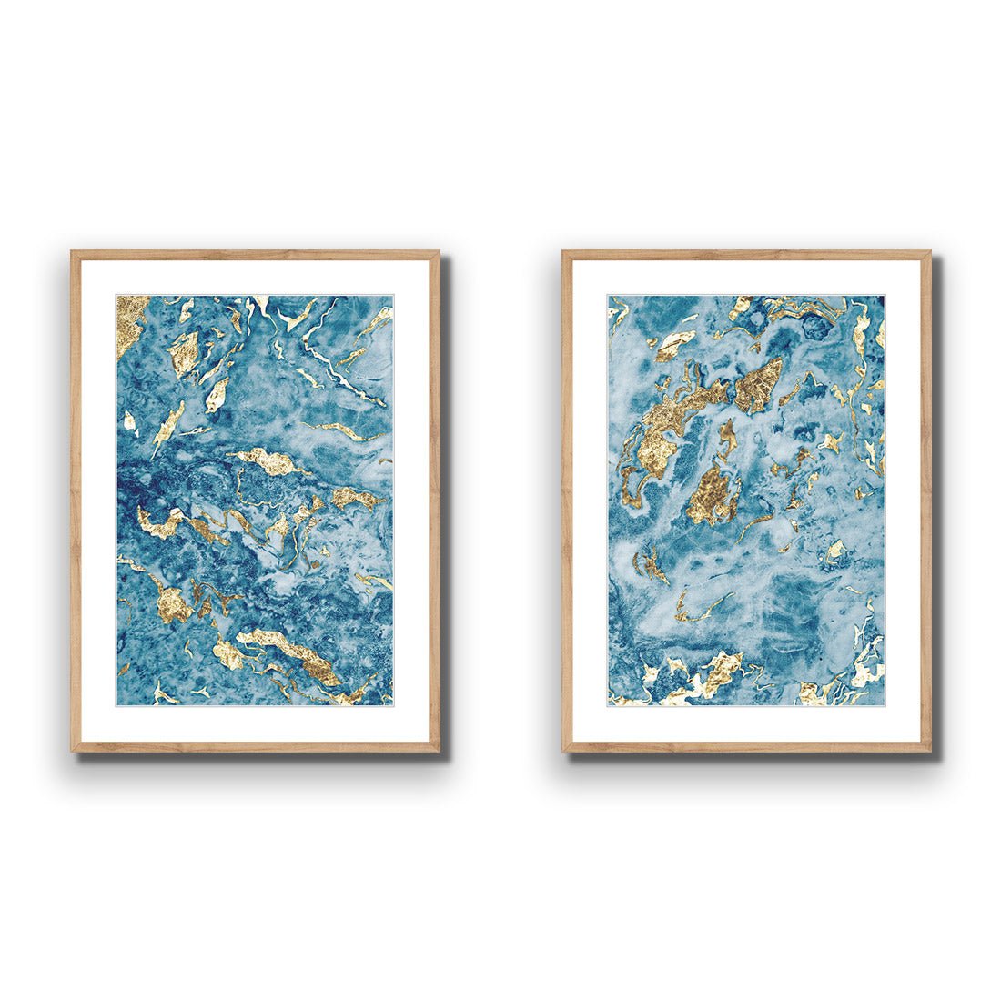 Nuggets Abstract Perfect Pair - Wall Art Designs - SET2_5022_AR_V WAD_AP - 030 - MAT_45x30_S - 2538 - OAK