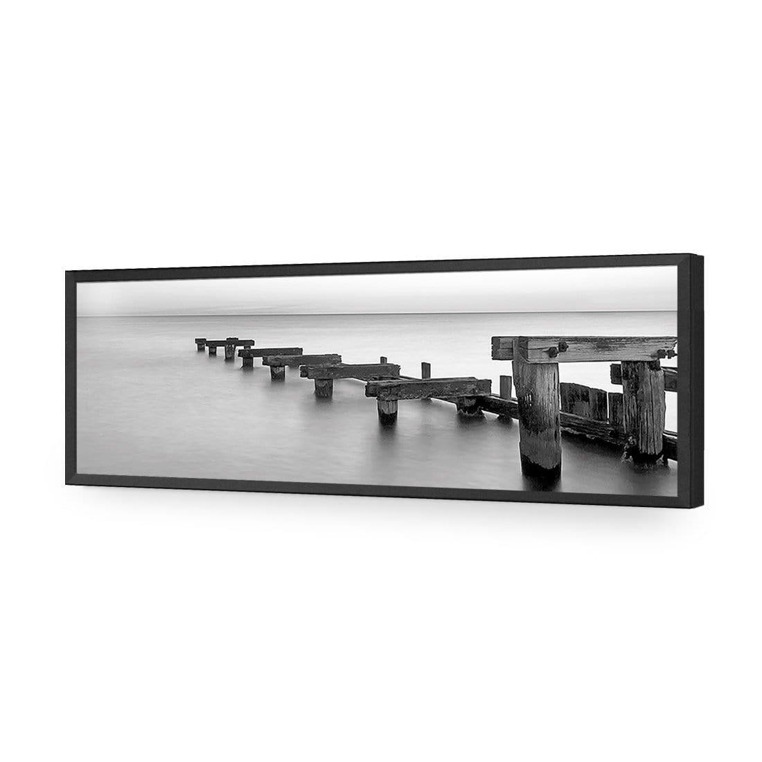 Old Bay Jetty, Black and White (long) - Wall Art Designs - 751_BL_H WAD_AP - 030 - EDG_90x30_S - 2538 - BLK