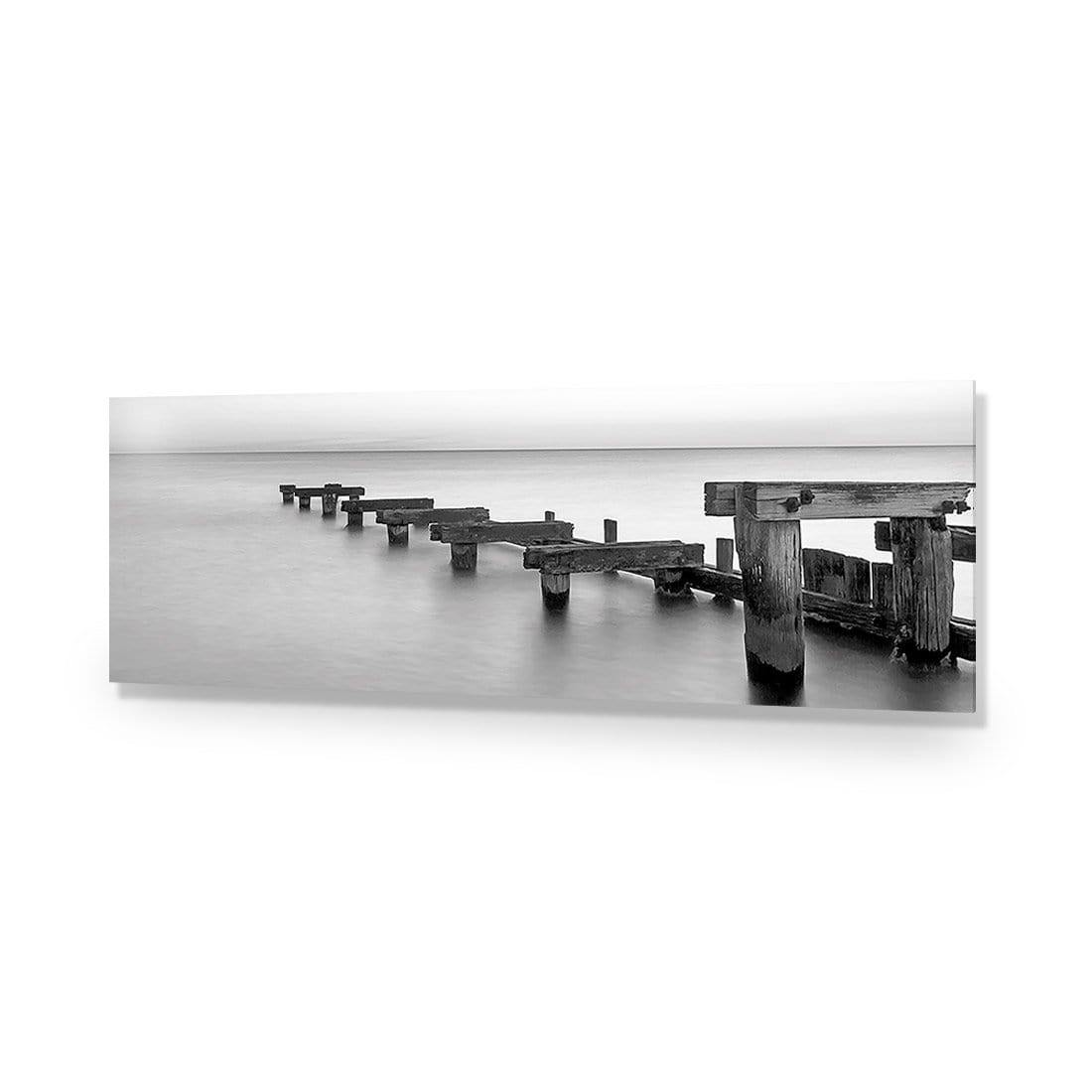 Old Bay Jetty, Black and White (long) - Wall Art Designs - 751_BL_H WAD_AP - 030 - EDG_90x30_NONE