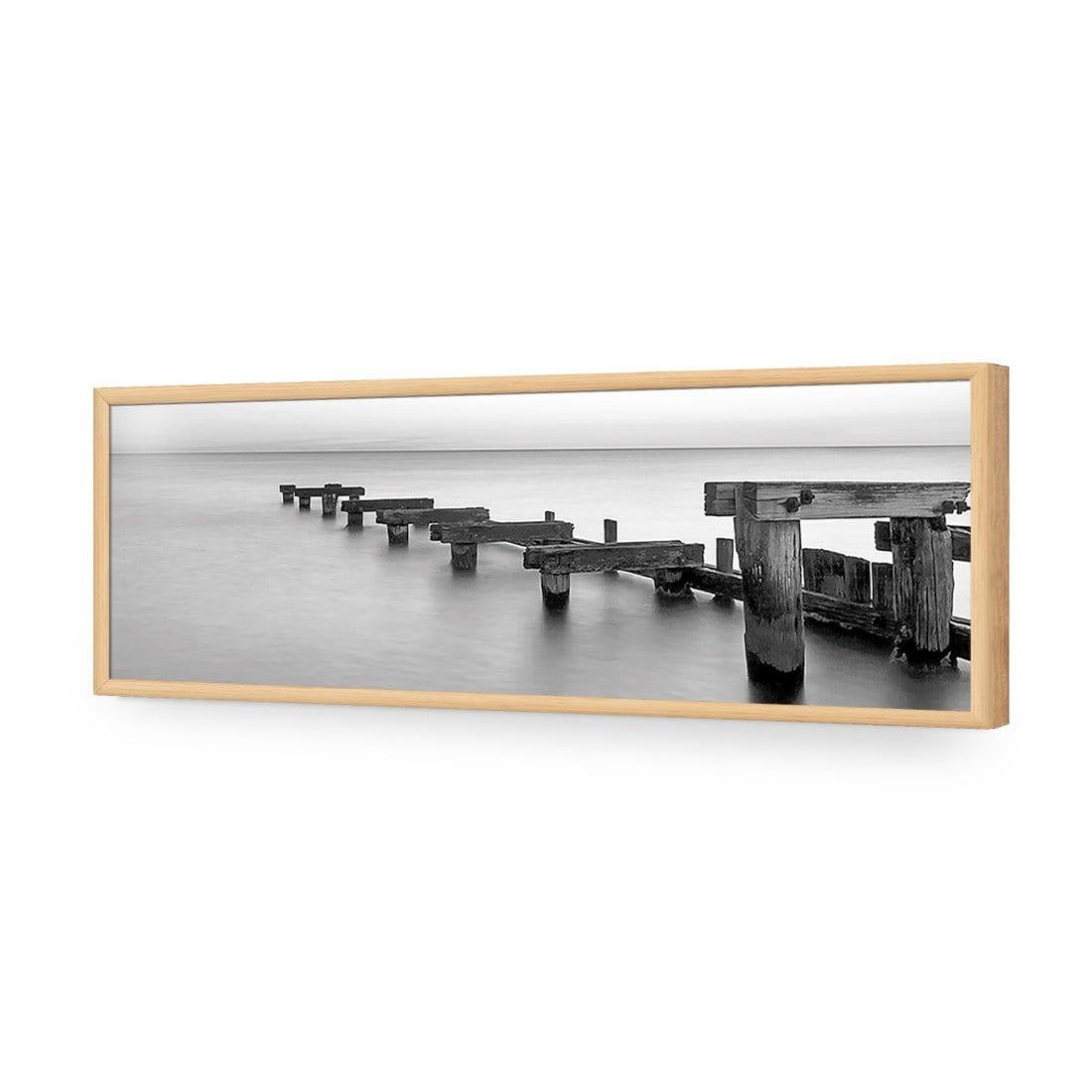 Old Bay Jetty, Black and White (long) - Wall Art Designs - 751_BL_H WAD_AP - 030 - EDG_90x30_S - 2538 - OAK