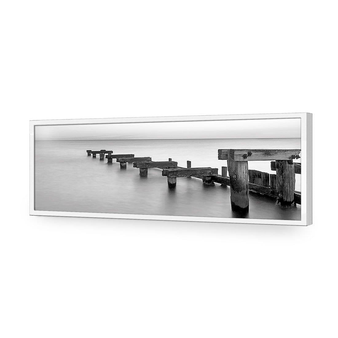 Old Bay Jetty, Black and White (long) - Wall Art Designs - 751_BL_H WAD_AP - 030 - EDG_90x30_S - 2538 - WHT