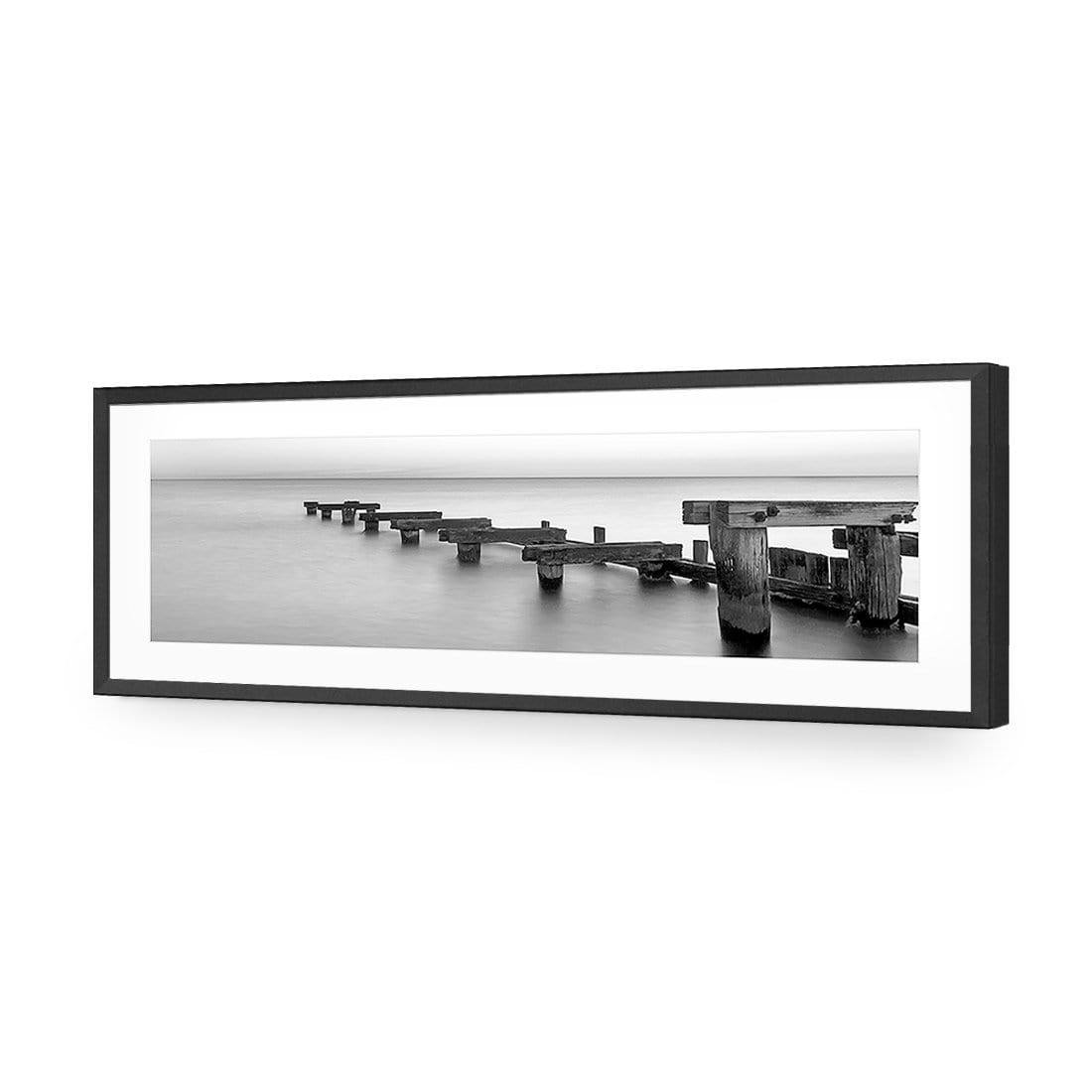 Old Bay Jetty, Black and White (long) - Wall Art Designs - 751_BL_H WAD_AP - 030 - MAT_90x30_S - 2538 - BLK