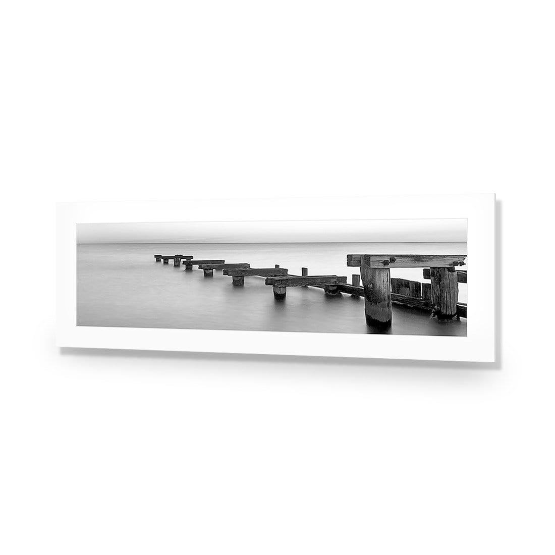 Old Bay Jetty, Black and White (long) - Wall Art Designs - 751_BL_H WAD_AP - 030 - MAT_90x30_NONE