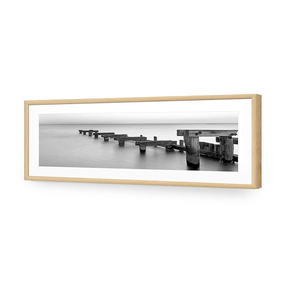 Old Bay Jetty, Black and White (long) - Wall Art Designs - 751_BL_H WAD_AP - 030 - MAT_90x30_S - 2538 - OAK