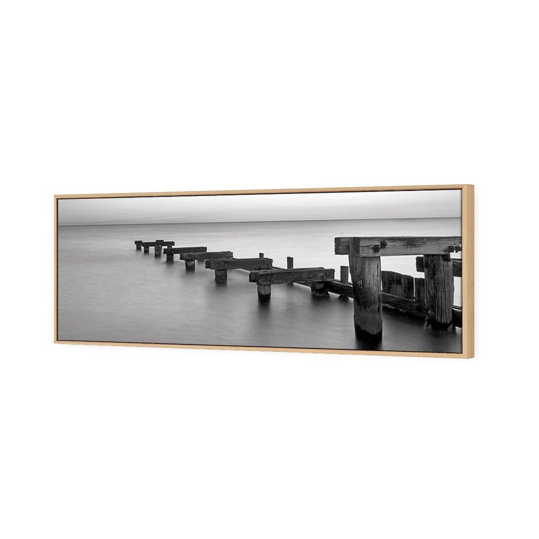 Old Bay Jetty, Black and White (long) - Wall Art Designs - 751_BL_H WAD_CP - MPY - 260 - M - S - S_60x20_S - 1550 - OAK