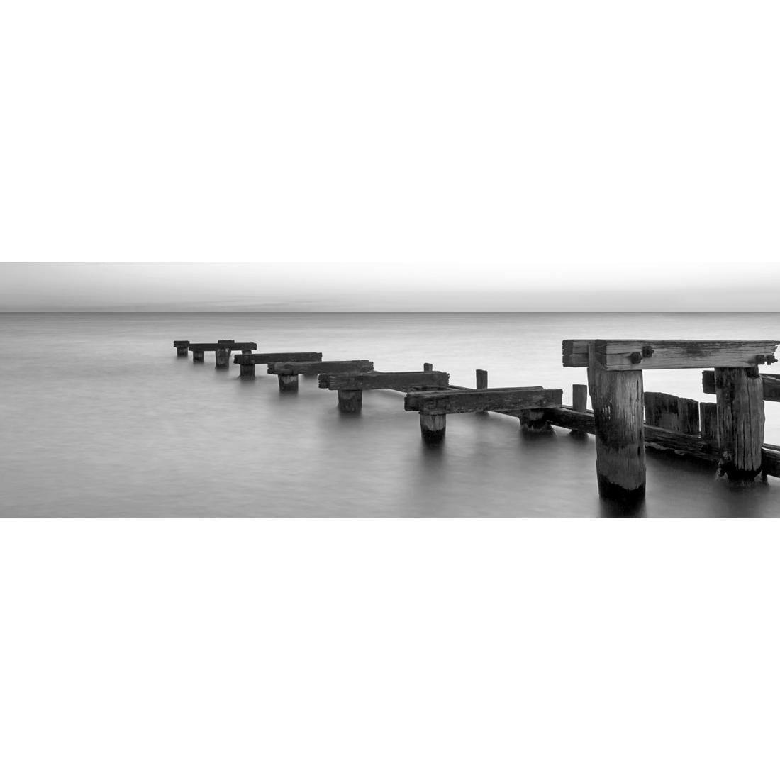 Old Bay Jetty, Black and White (long) - Wall Art Designs - 751_BL_H WAD_CP - MPY - 260 - M - S - S_60x20_NONE