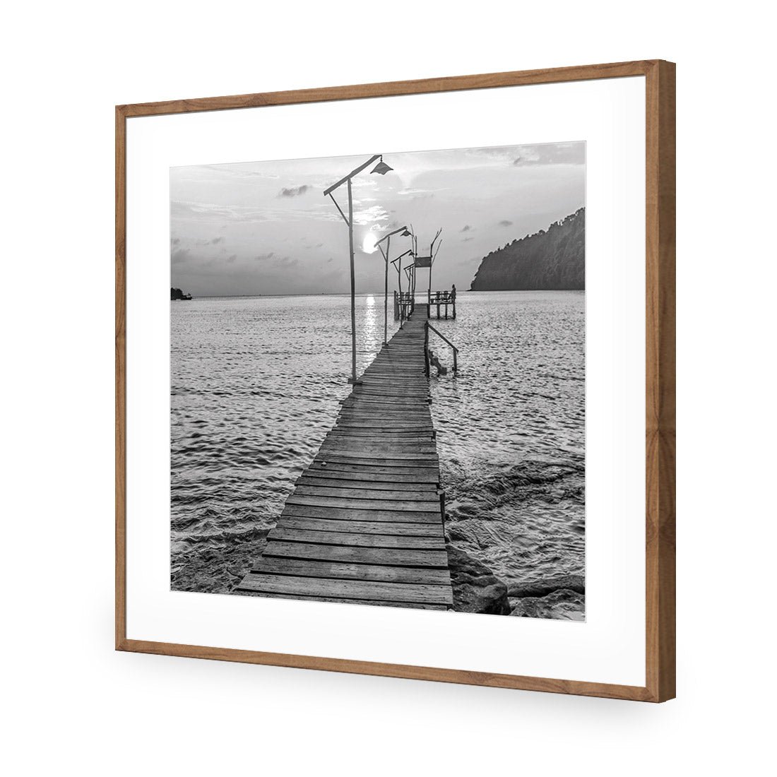 Old Wooden Jetty, Black and White (square) - Wall Art Designs - 1753_BS_Q WAD_CP - MPY - 260 - M - S - S_37x37_NONE