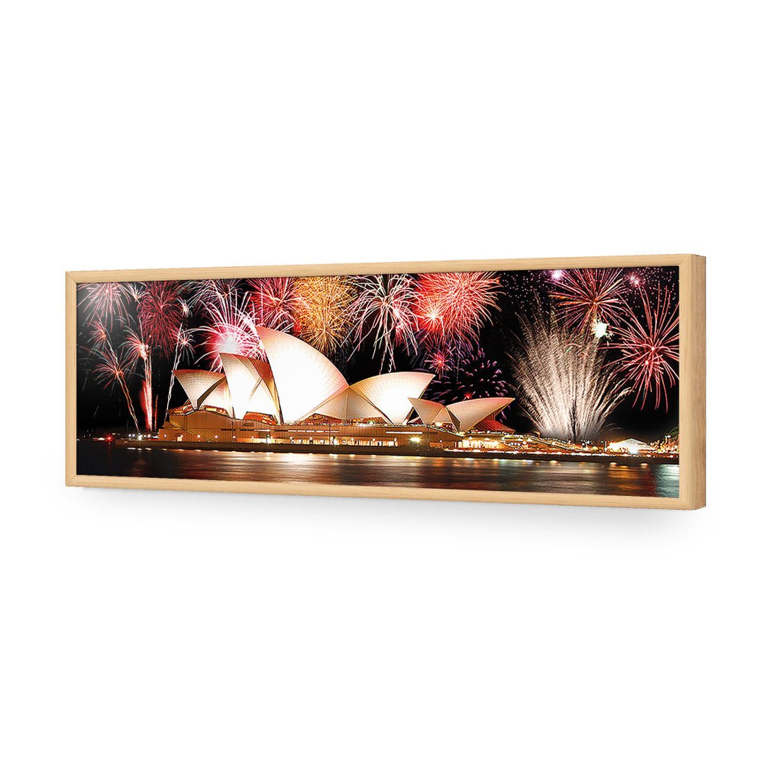 Opera House with Sydney Fireworks (long) - Wall Art Designs - 1100_AL_H WAD_AP - 030 - EDG_90x30_S - 2538 - OAK