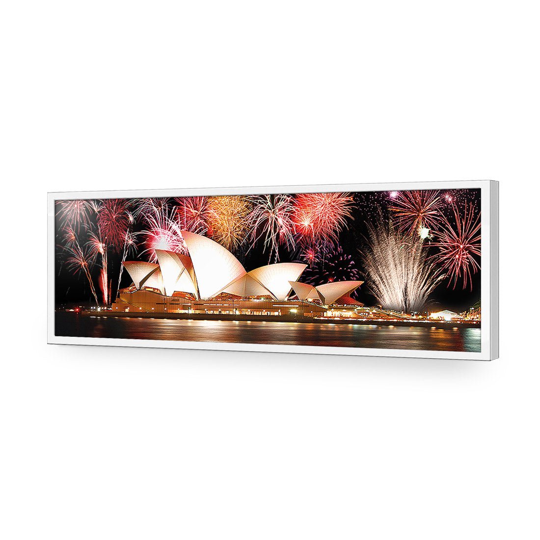 Opera House with Sydney Fireworks (long) - Wall Art Designs - 1100_AL_H WAD_AP - 030 - EDG_90x30_S - 2538 - WHT