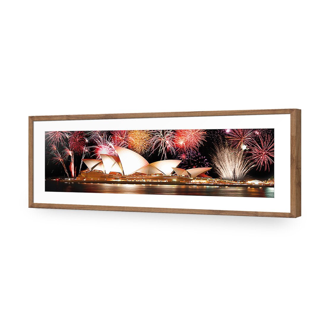 Opera House with Sydney Fireworks (long) - Wall Art Designs - 1100_AL_H WAD_AP - 030 - MAT_90x30_S - 2538 - NAT