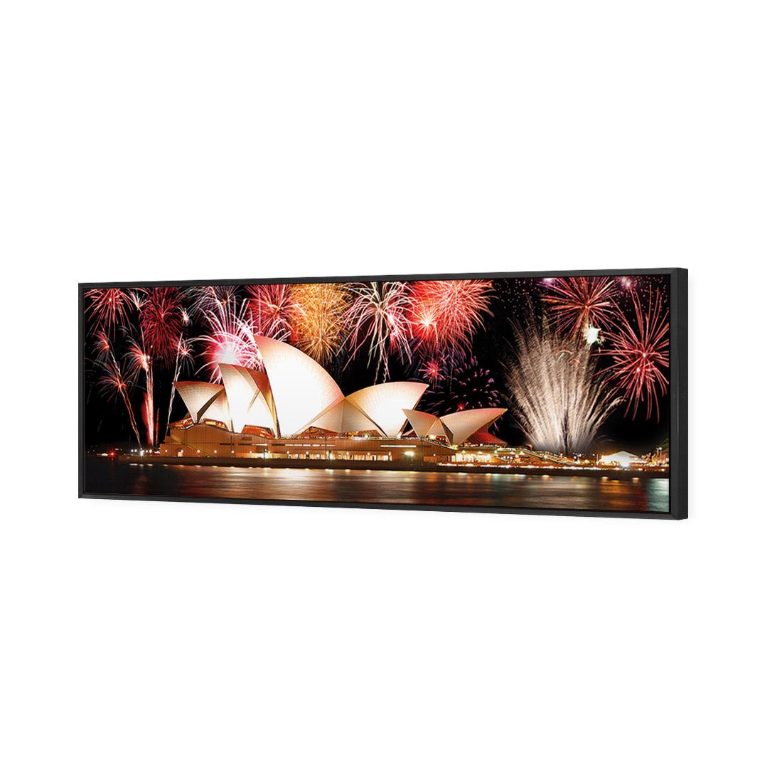 Opera House with Sydney Fireworks (long) - Wall Art Designs - 1100_AL_H WAD_CP - MPY - 260 - M - S - S_60x20_S - 1550 - BLK