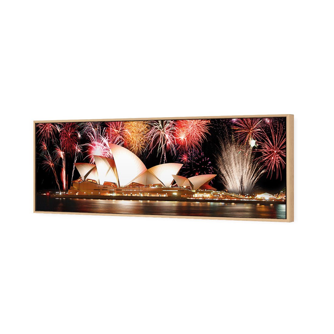 Opera House with Sydney Fireworks (long) - Wall Art Designs - 1100_AL_H WAD_CP - MPY - 260 - M - S - S_60x20_S - 1550 - OAK