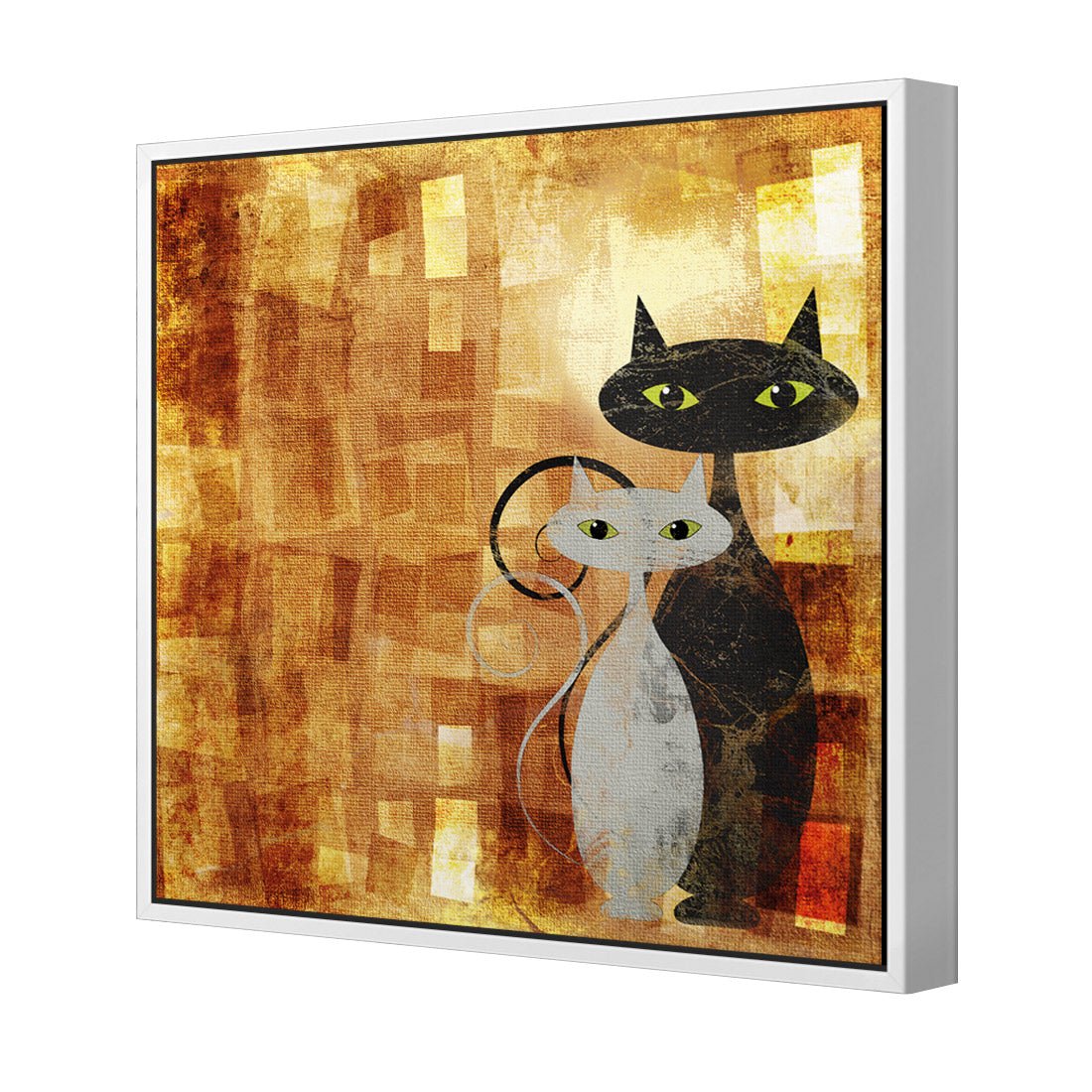 Ornamental Cats (Square) - Wall Art Designs - 1456_AS_Q WAD_CP - MPY - 260 - M - S - S_37x37_S - 1550 - WHT