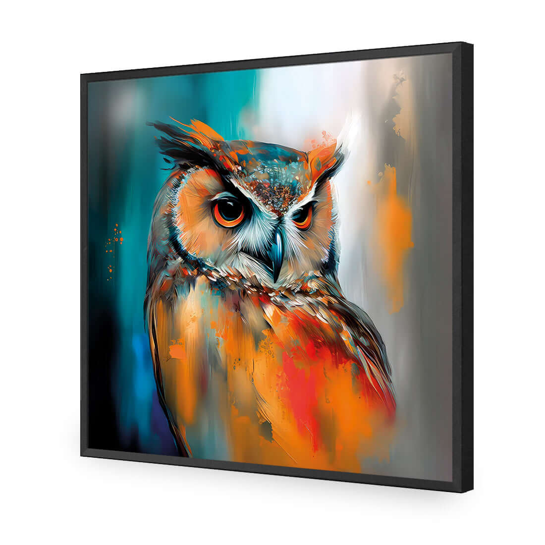 Owl Portrait II - Wall Art Designs - WB_100520_AS_Q WAD_AP - 030 - EDG_37x37_S - 2538 - BLK