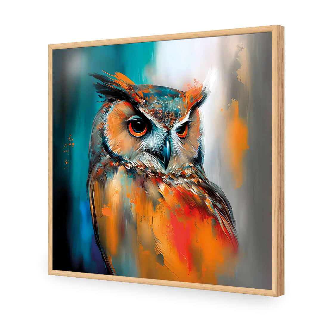 Owl Portrait II - Wall Art Designs - WB_100520_AS_Q WAD_AP - 030 - EDG_37x37_S - 2538 - OAK