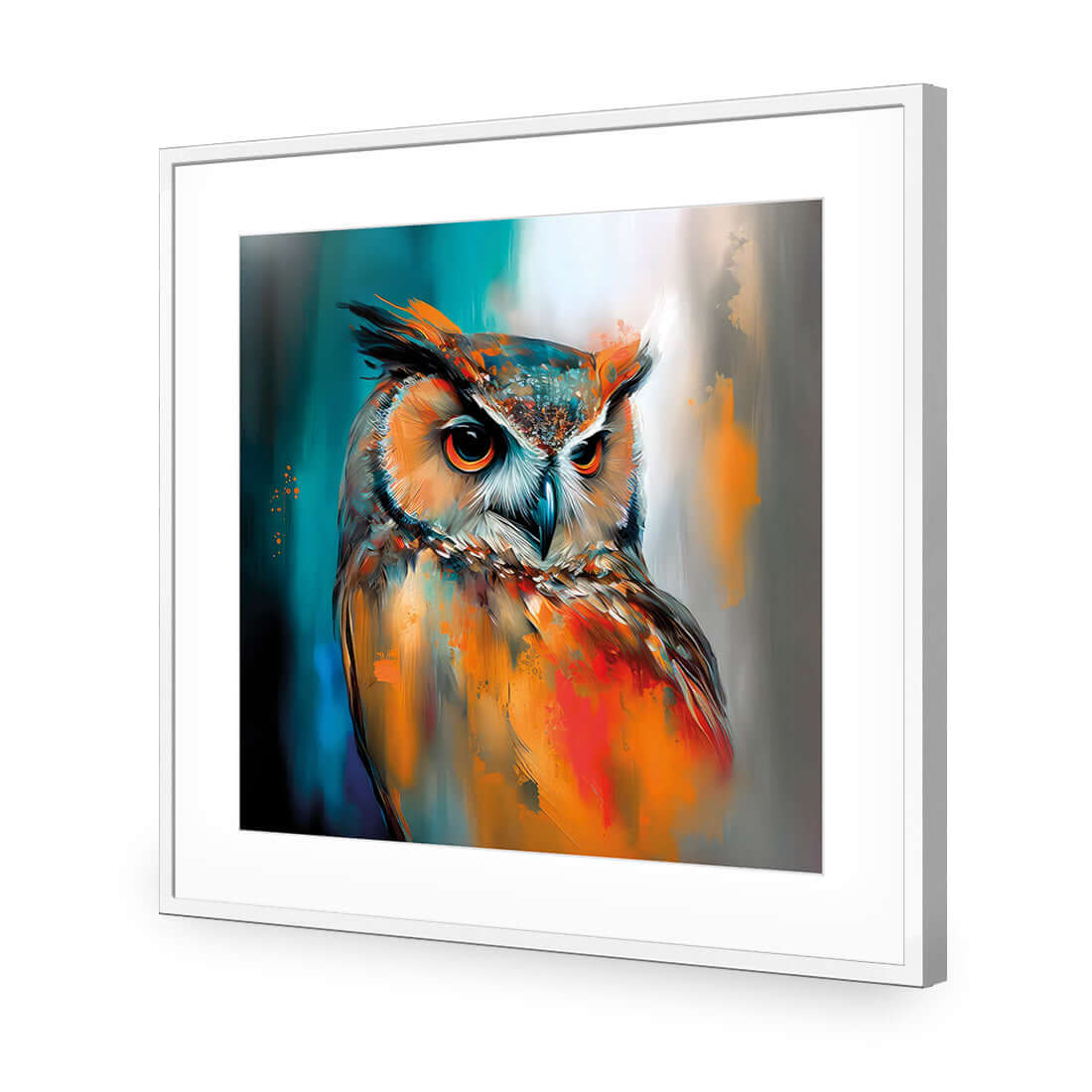 Owl Portrait II - Wall Art Designs - WB_100520_AS_Q WAD_AP - 030 - MAT_37x37_S - 2538 - WHT