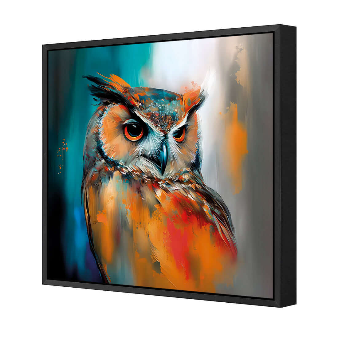 Owl Portrait II - Wall Art Designs - WB_100520_AS_Q WAD_CP - MPY - 260 - M - S - S_37x37_S - 1550 - BLK