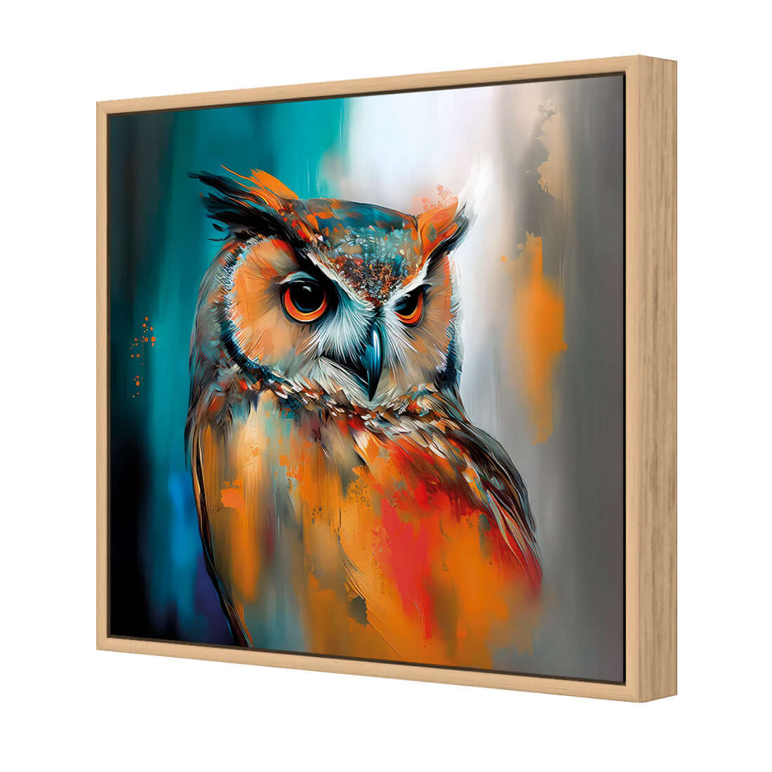 Owl Portrait II - Wall Art Designs - WB_100520_AS_Q WAD_CP - MPY - 260 - M - S - S_37x37_S - 1550 - OAK