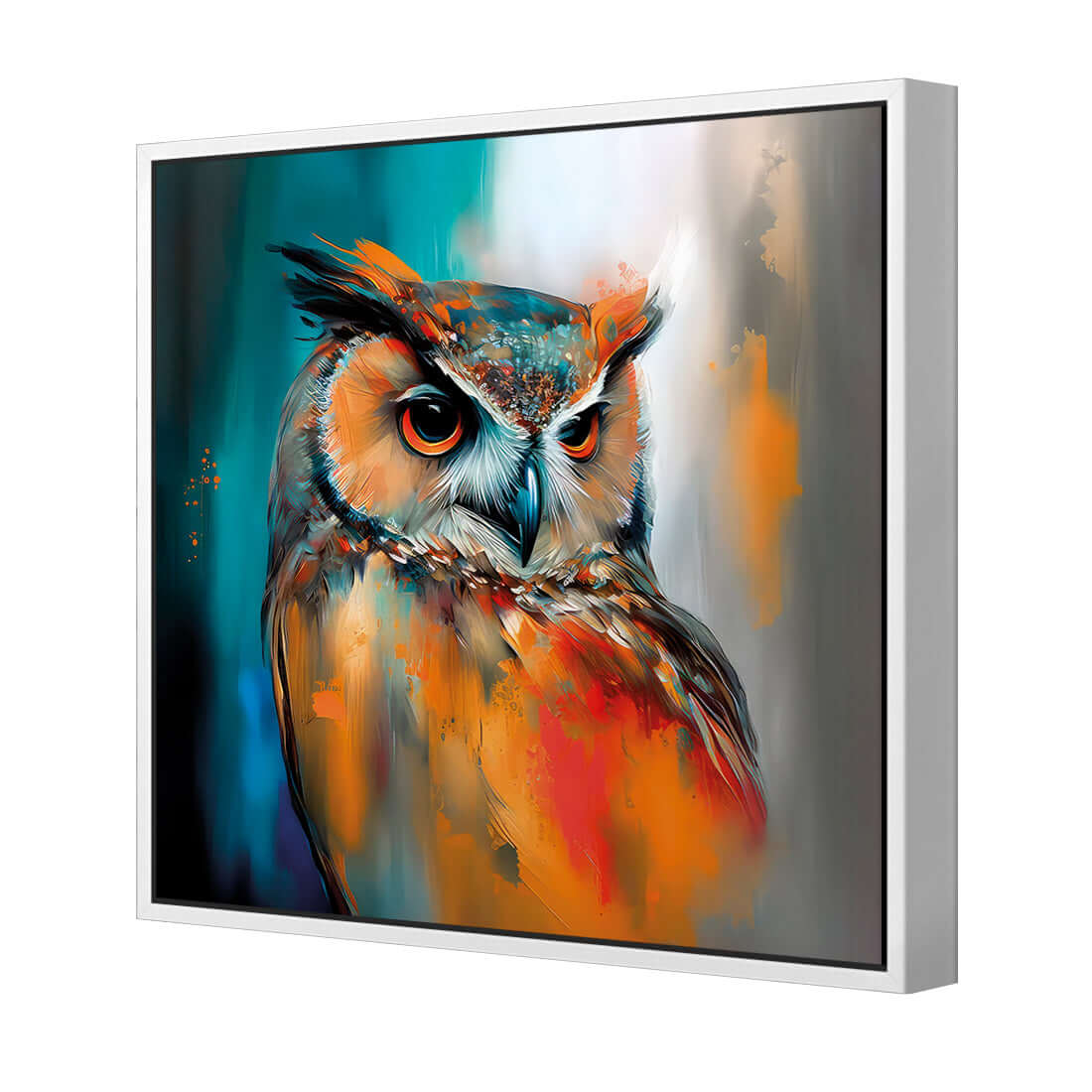 Owl Portrait II - Wall Art Designs - WB_100520_AS_Q WAD_CP - MPY - 260 - M - S - S_37x37_S - 1550 - WHT