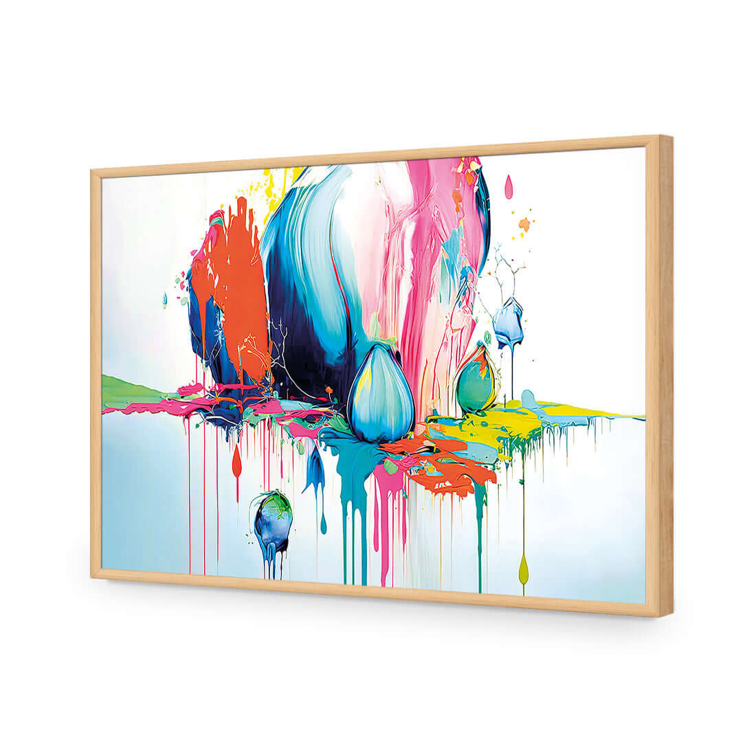 Paint Drip Buds (Rectangle) - Wall Art Designs - WB_100216_AR_H WAD_AP - 030 - EDG_45x30_S - 2538 - OAK