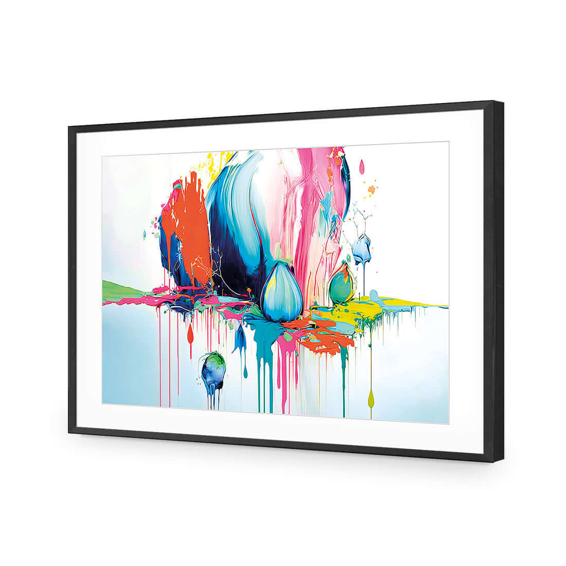 Paint Drip Buds (Rectangle) - Wall Art Designs - WB_100216_AR_H WAD_AP - 030 - MAT_45x30_S - 2538 - BLK