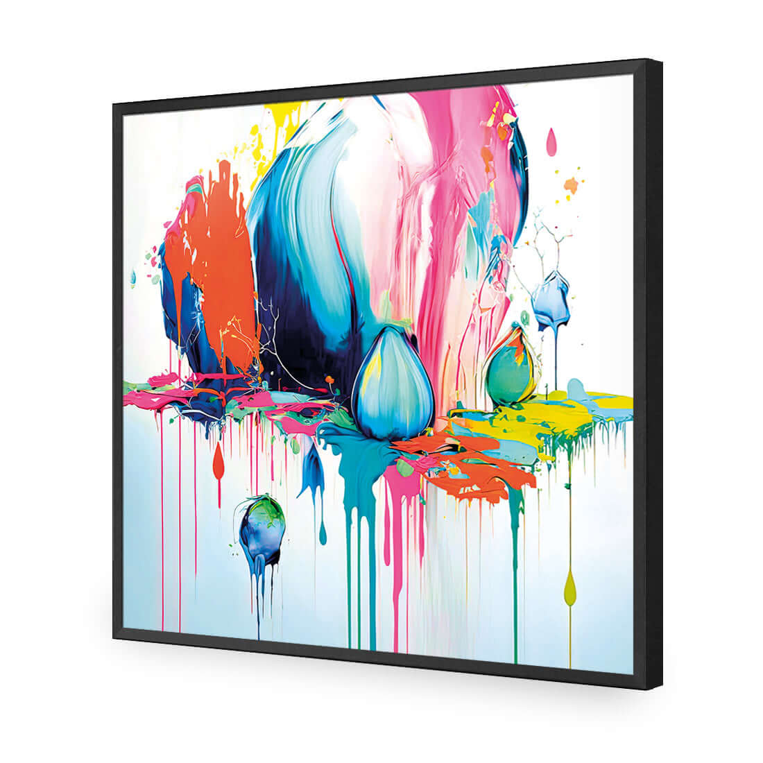 Paint Drip Buds (Square) - Wall Art Designs - WB_100216_AS_Q WAD_AP - 030 - EDG_37x37_S - 2538 - BLK