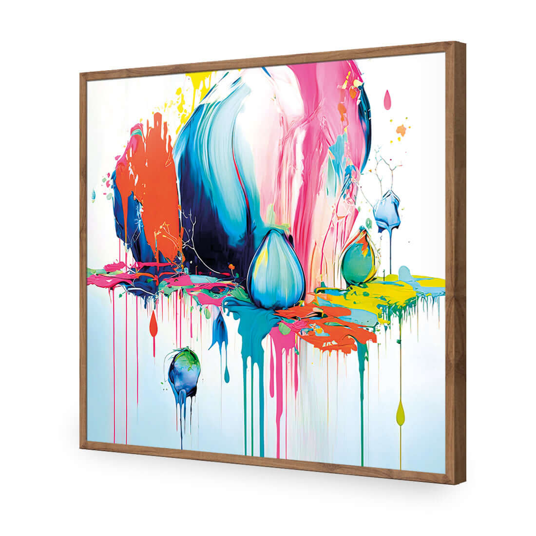 Paint Drip Buds (Square) - Wall Art Designs - WB_100216_AS_Q WAD_AP - 030 - EDG_37x37_S - 2538 - NAT