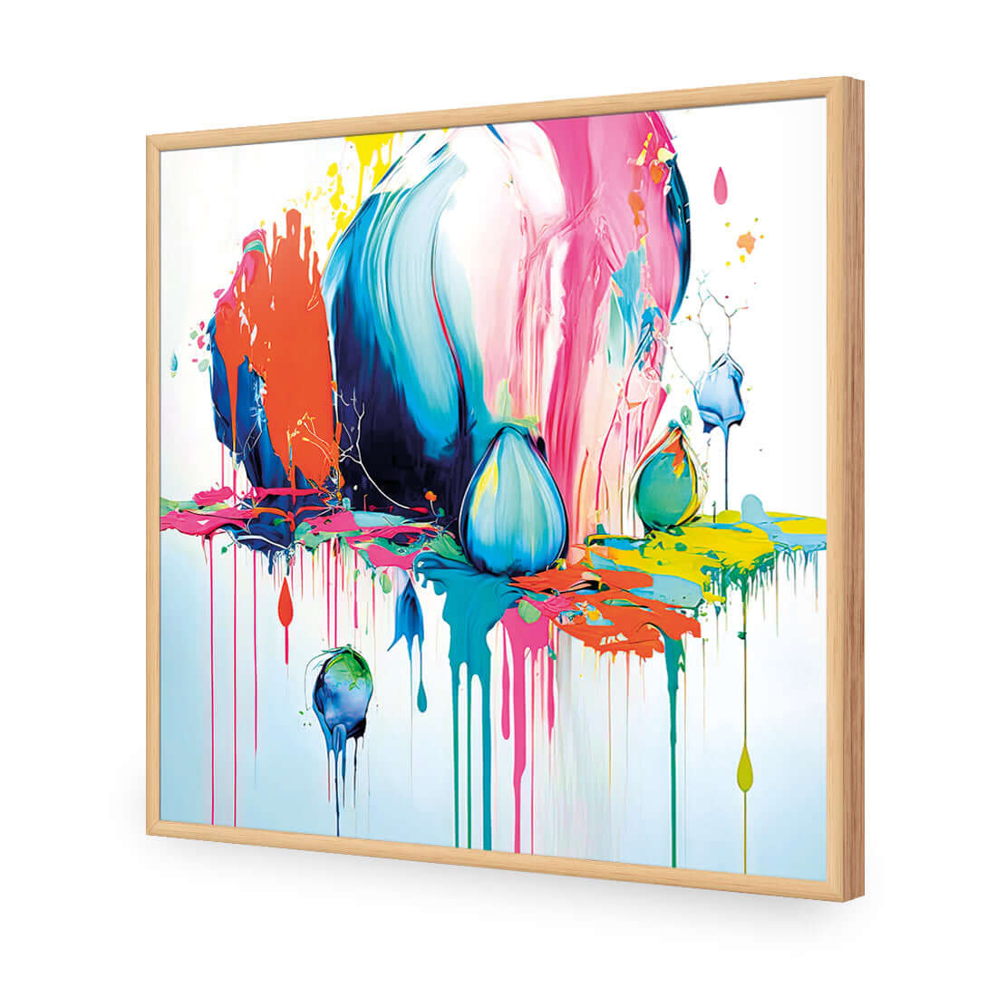 Paint Drip Buds (Square) - Wall Art Designs - WB_100216_AS_Q WAD_AP - 030 - EDG_37x37_S - 2538 - OAK