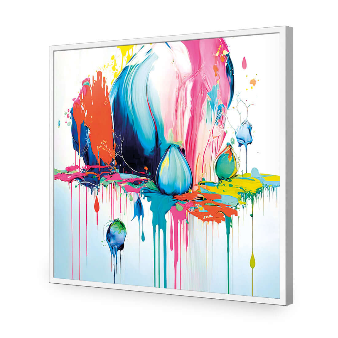 Paint Drip Buds (Square) - Wall Art Designs - WB_100216_AS_Q WAD_AP - 030 - EDG_37x37_S - 2538 - WHT