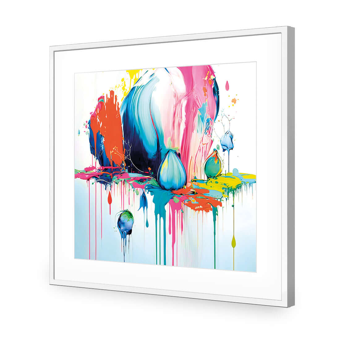 Paint Drip Buds (Square) - Wall Art Designs - WB_100216_AS_Q WAD_AP - 030 - MAT_37x37_S - 2538 - WHT