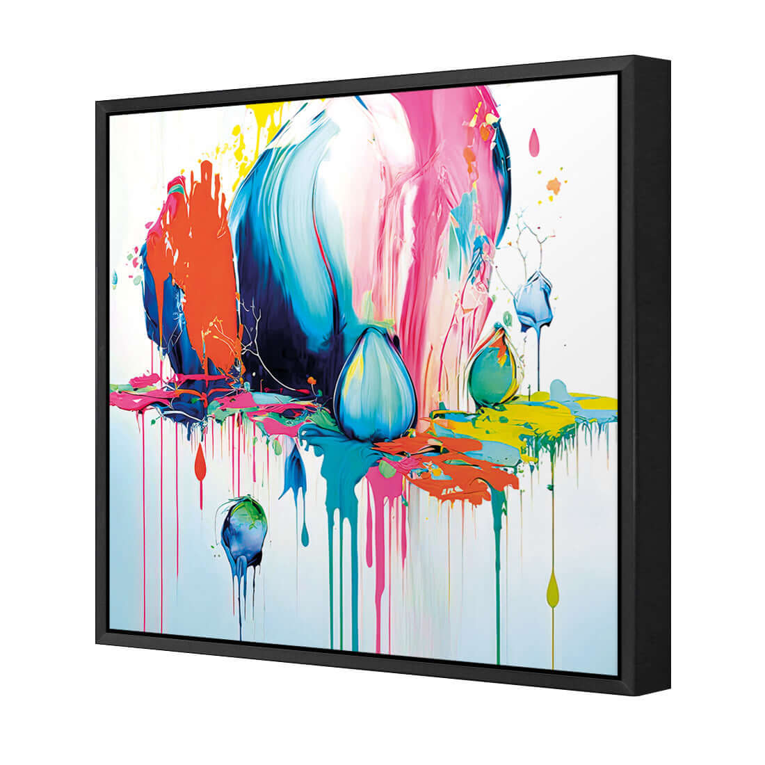 Paint Drip Buds (Square) - Wall Art Designs - WB_100216_AS_Q WAD_CP - MPY - 260 - M - S - S_37x37_S - 1550 - BLK