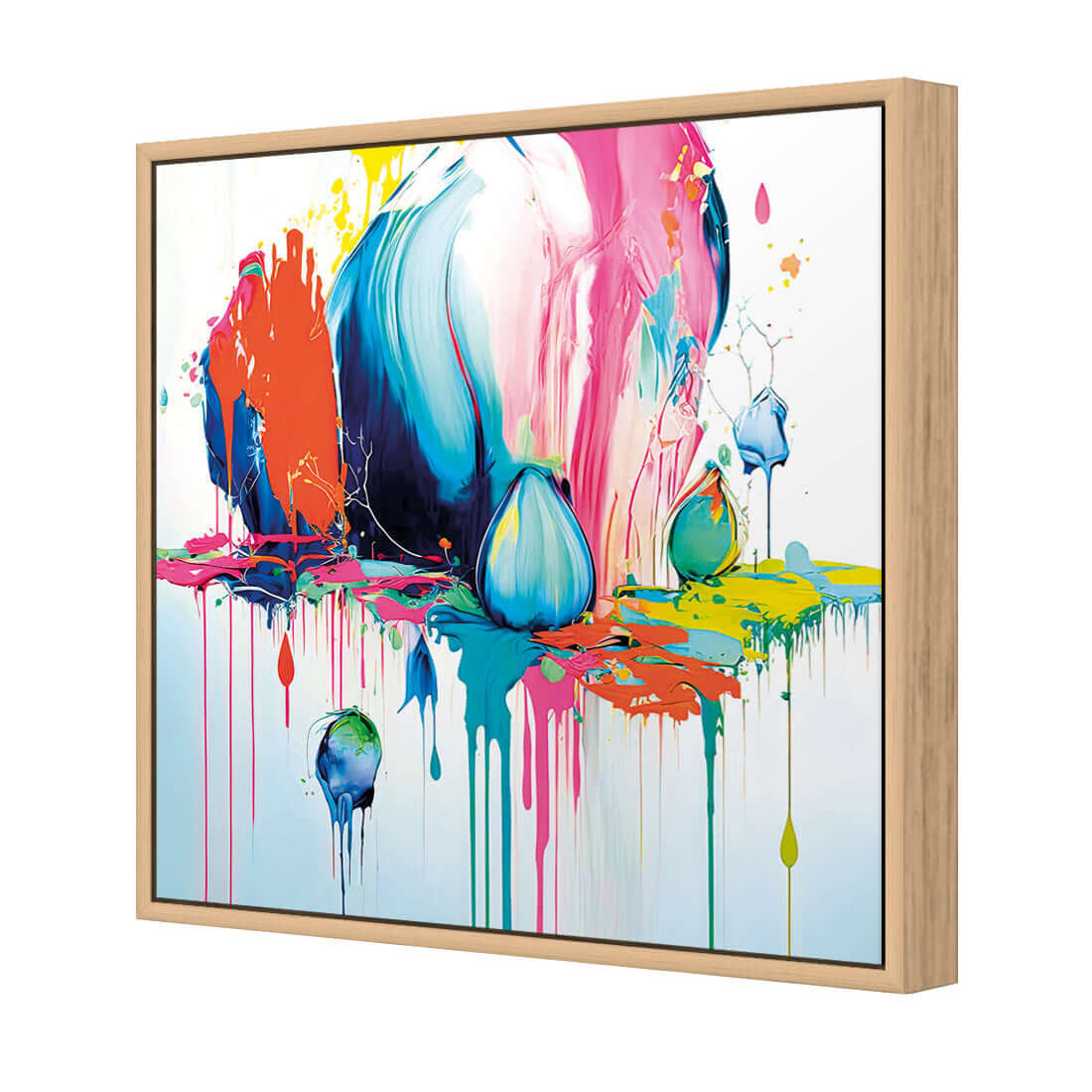 Paint Drip Buds (Square) - Wall Art Designs - WB_100216_AS_Q WAD_CP - MPY - 260 - M - S - S_37x37_S - 1550 - OAK