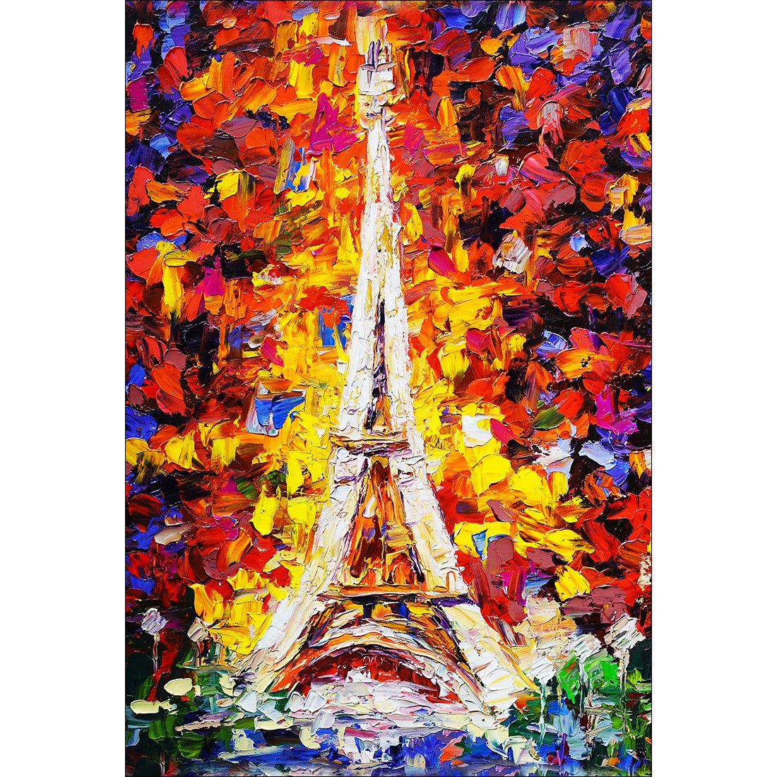 Painted Eiffel Tower - Wall Art Designs - 723_AR_V WAD_CP - MPY - 260 - M - S - S_45x30_NONE