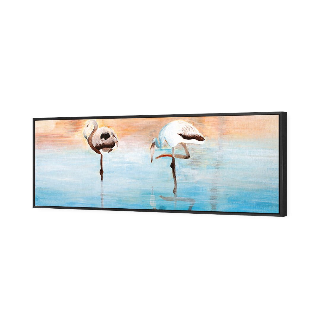 Painted Flamingoes (long) - Wall Art Designs - 1514_AL_H WAD_CP - MPY - 260 - M - S - S_60x20_S - 1550 - BLK