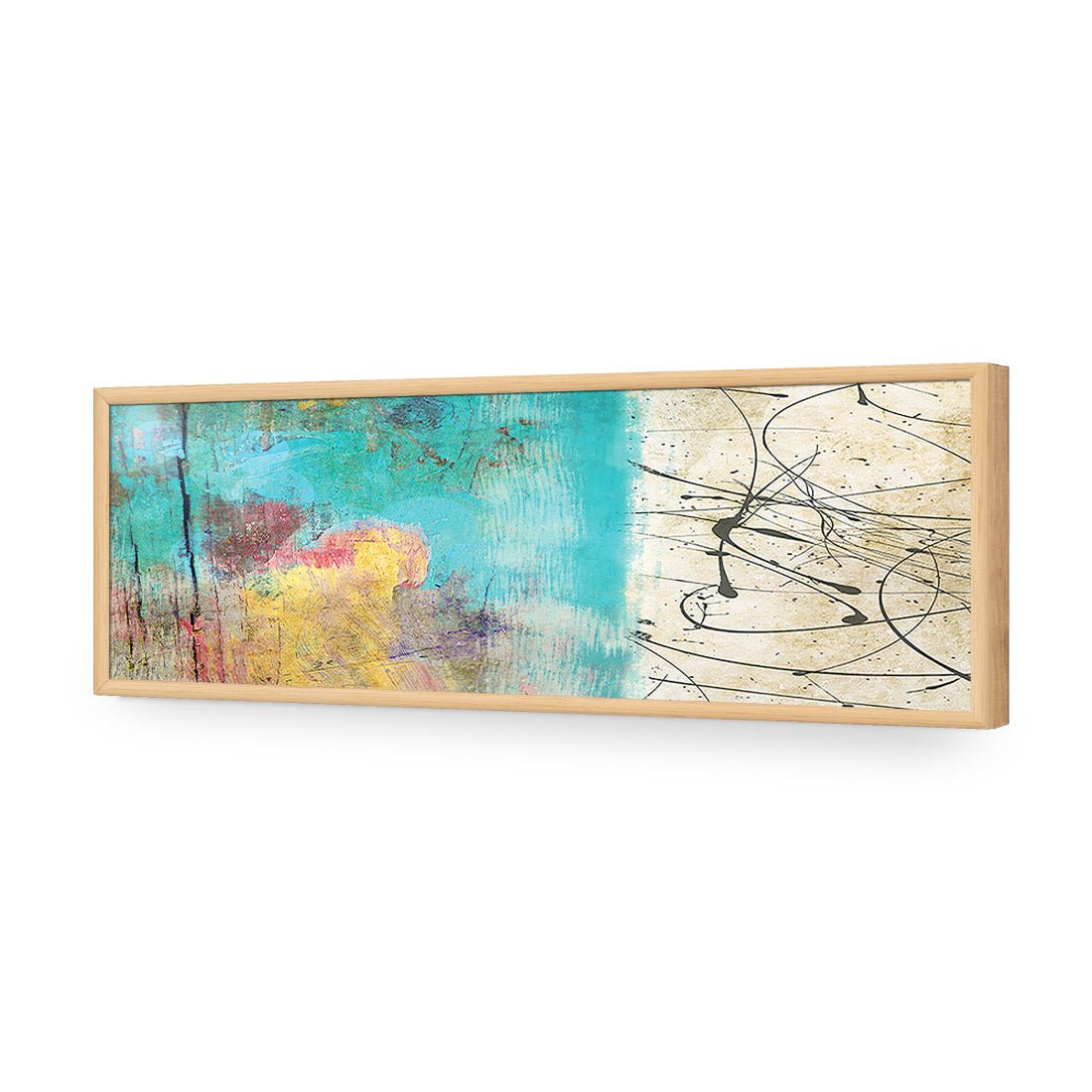 Painted Grunge Splatter (long) - Wall Art Designs - 1537_AL_H WAD_AP - 030 - EDG_90x30_S - 2538 - OAK