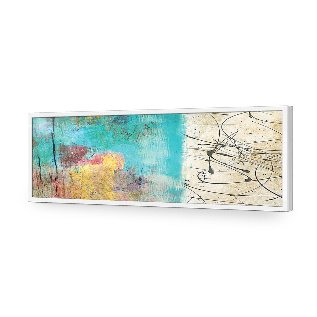 Painted Grunge Splatter (long) - Wall Art Designs - 1537_AL_H WAD_AP - 030 - EDG_90x30_S - 2538 - WHT