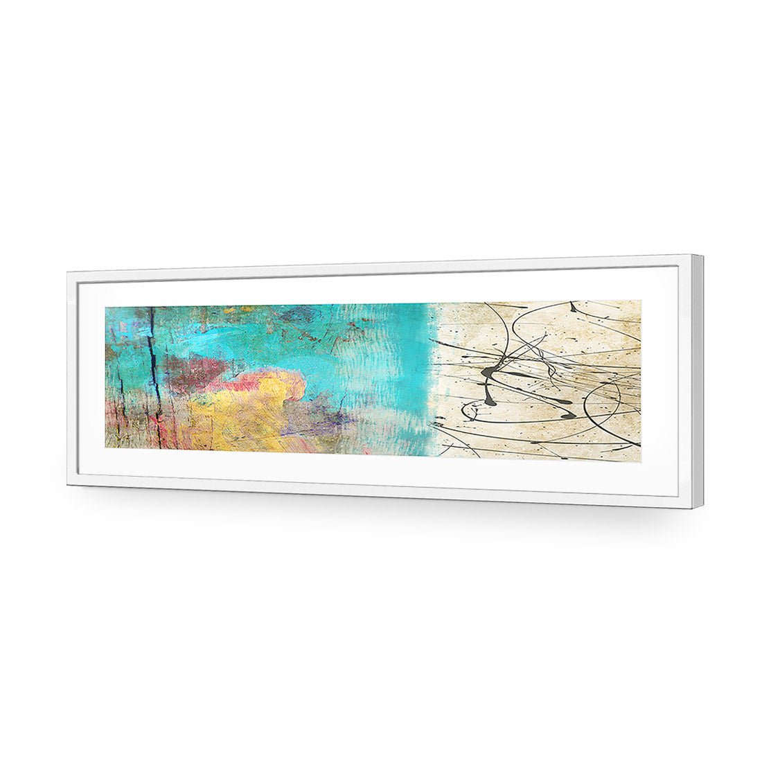 Painted Grunge Splatter (long) - Wall Art Designs - 1537_AL_H WAD_AP - 030 - MAT_90x30_S - 2538 - WHT