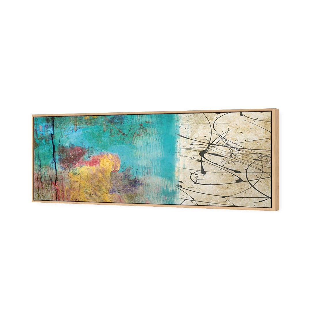 Painted Grunge Splatter (long) - Wall Art Designs - 1537_AL_H WAD_CP - MPY - 260 - M - S - S_60x20_S - 1550 - OAK