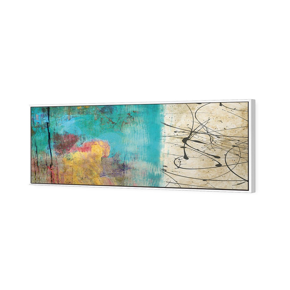 Painted Grunge Splatter (long) - Wall Art Designs - 1537_AL_H WAD_CP - MPY - 260 - M - S - S_60x20_S - 1550 - WHT