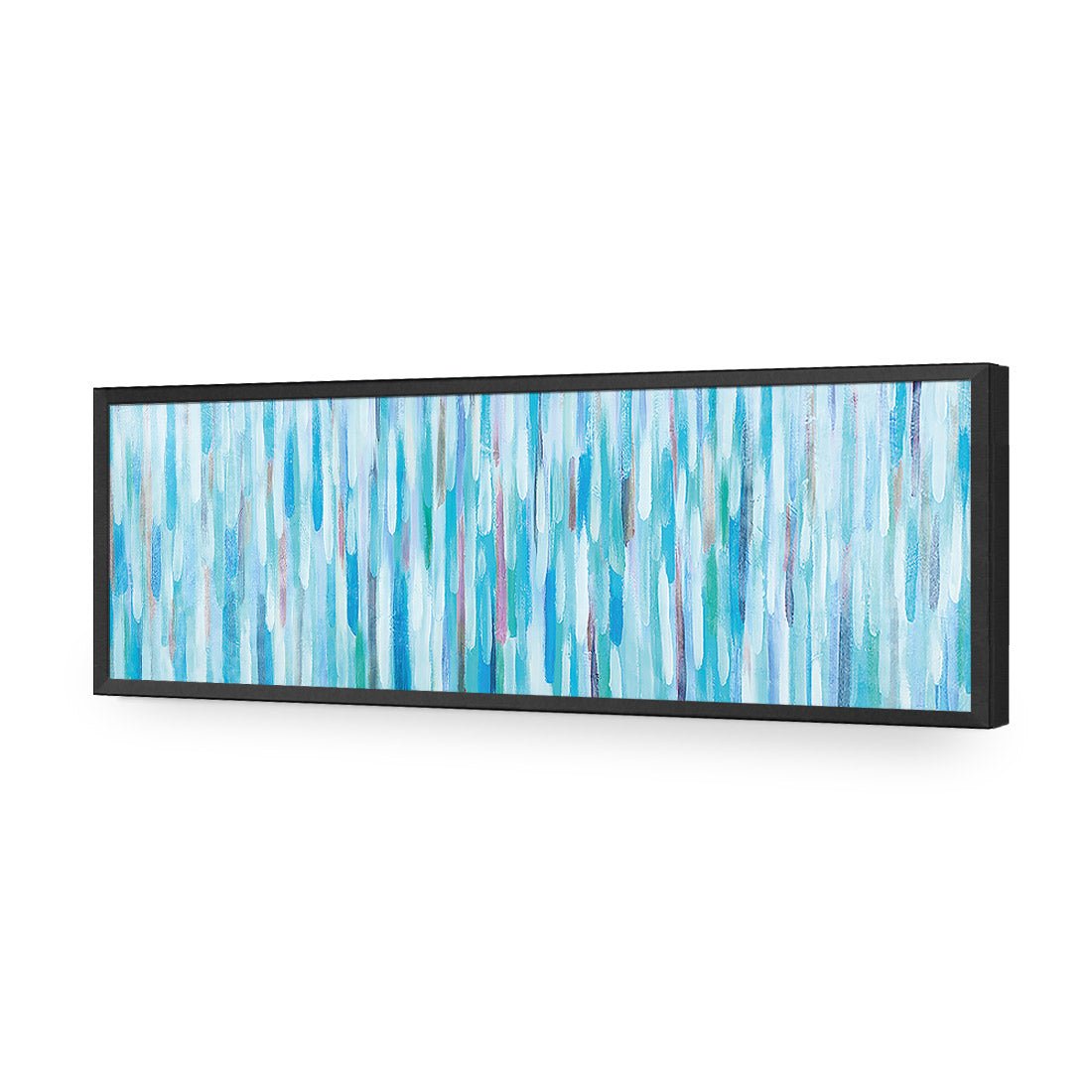 Painted Rain, Teal (Long) - Wall Art Designs - 2758_EL_H WAD_AP - 030 - EDG_90x30_S - 2538 - BLK