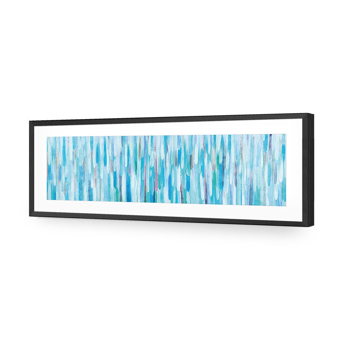 Painted Rain, Teal (Long) - Wall Art Designs - 2758_EL_H WAD_AP - 030 - MAT_90x30_S - 2538 - BLK